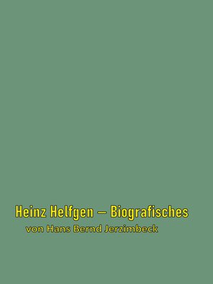 cover image of Heinz Helfgen